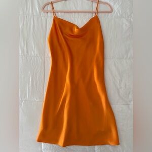 Alice + Olivia Harmony Mini Slip Dress. Tangerine. Size 0. NWT